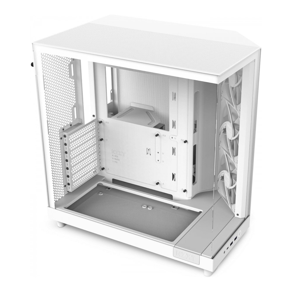 GABINETE NZXT H6 FLOW/ VIDRIO TEMPLADO/BLANCO/ATX, MICRO-ATX, MINI-ITX/ MID TOWER/GAMER [ CC-H61FW-01 ][ CS-914 ]