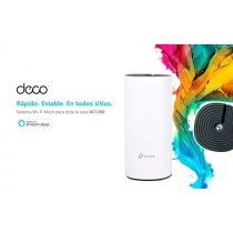 ROUTER | TP-LINK | DECO M4(1-PACK) | WIFI MESH | AC1200 DUAL BAND | MODO AP/REPETIDOR | COBERTURA ES [ DECO-M41-PACK ][ NIC-3059 ]