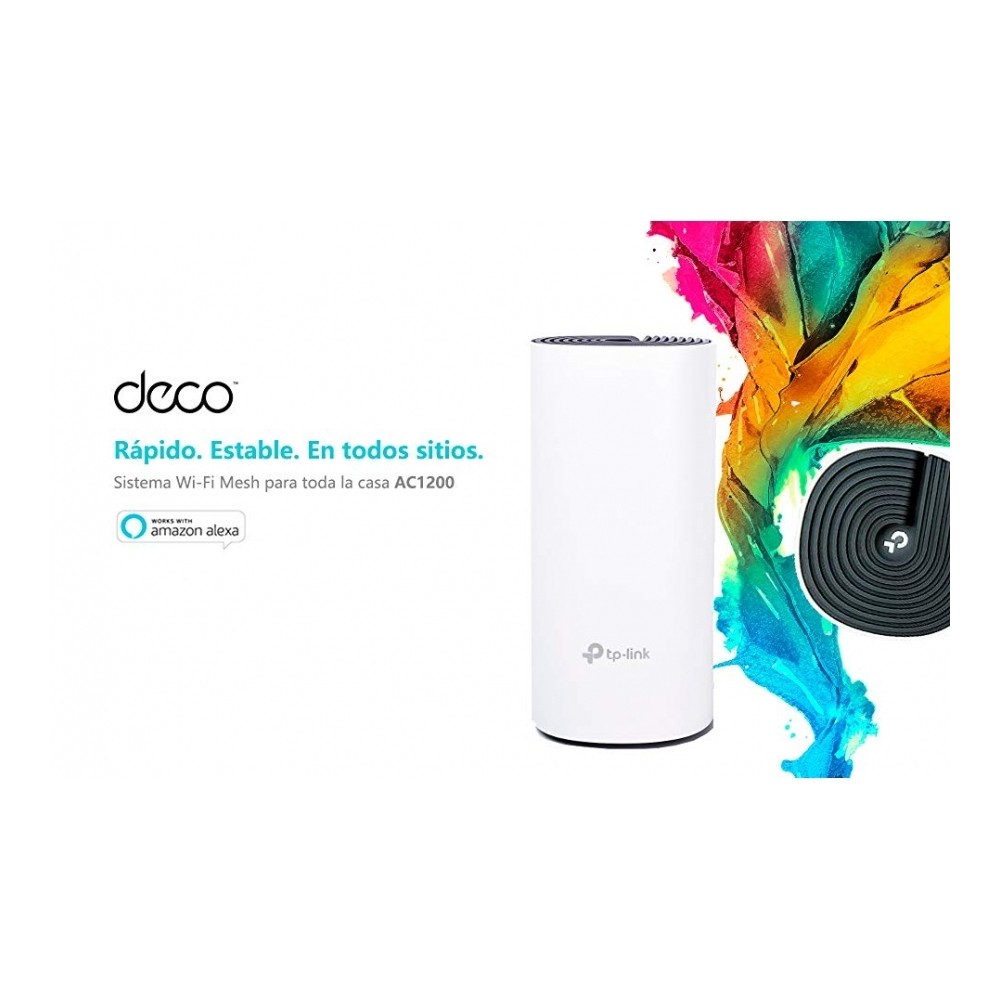 ROUTER | TP-LINK | DECO M4(1-PACK) | WIFI MESH | AC1200 DUAL BAND | MODO AP/REPETIDOR | COBERTURA ES [ DECO-M41-PACK ][ NIC-3059 ]