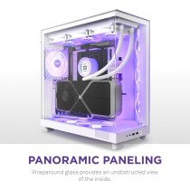 GABINETE NZXT H6 FLOW RGB/ VIDRIO TEMPLADO/BLANCO/ATX, MICRO-ATX, MINI-ITX/ MID TOWER/GAMER [ CC-H61FW-R1 ][ CS-913 ]