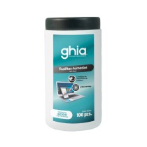 TOALLITAS HUMEDAS LIMPIADORAS GHIA 100 PZS PROTECCION ANTIBACTERIAL [ GLS-016 ][ CN-4806 ]