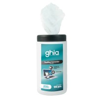 TOALLITAS HUMEDAS LIMPIADORAS GHIA 100 PZS PROTECCION ANTIBACTERIAL [ GLS-016 ][ CN-4806 ]