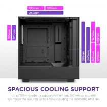 GABINETE NZXT H5 FLOW /NEGRO /CON VENTANA/MIDI-TOWER/MICRO-ATX/GAMER [ CC-H51FB-01 ][ CS-827 ]