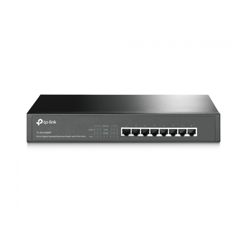 SWITCH | TP-LINK | TL-SG1008MP | 8 PUERTOS RJ45 GIGABIT 10/100/1000 | NO ADMINISTRABLE | PARA ESCRIT [ TL-SG1008MP ][ NIC-3004 ]