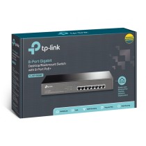 SWITCH | TP-LINK | TL-SG1008MP | 8 PUERTOS RJ45 GIGABIT 10/100/1000 | NO ADMINISTRABLE | PARA ESCRIT [ TL-SG1008MP ][ NIC-3004 ]