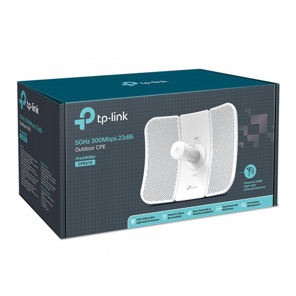 ACCESS POINT |TP-LINK | CPE610 | INALAMBRICO | ANTENA PARA EXTERIOR DIRECCIONAL 23DBI 5GHZ 300MBPS M [ CPE610 ][ NIC-2577 ]