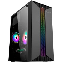 GABINETE MICRO TORRE QUARONI MICRO ATX, MINI ITX/1USB 2.0 1USB 3.0/RGB/PANEL ACRILICO/FUENTE 500 W/N [ QCMT-09 ][ CS-929 ]