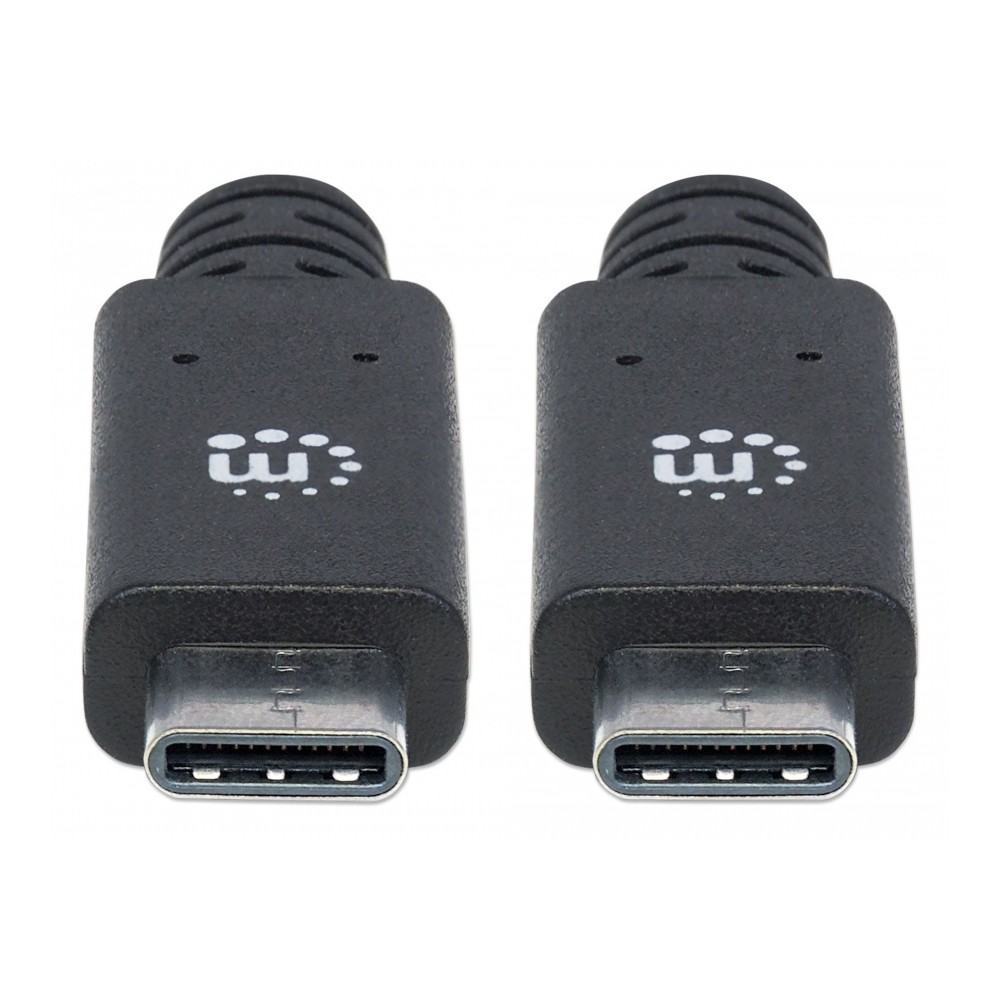 CABLE USB,MANHATTAN,355223,-C V3.1, C-C 1.0M NEGRO 10GBPS 5A [ 355223 ][ CB-1496 ]