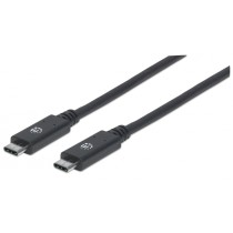 CABLE USB,MANHATTAN,355223,-C V3.1, C-C 1.0M NEGRO 10GBPS 5A [ 355223 ][ CB-1496 ]