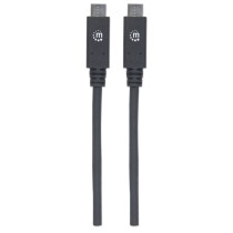 CABLE USB,MANHATTAN,355223,-C V3.1, C-C 1.0M NEGRO 10GBPS 5A [ 355223 ][ CB-1496 ]