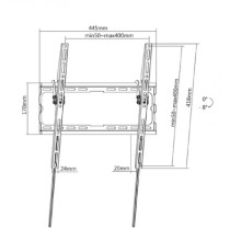 SOPORTE TV P/PARED , MANHATTAN ,462402, 45KG, 32 A 70 INCLINACIÓN [ 462402 ][ AC-12069 ]