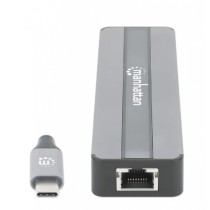 DOCKING USB, MANHATTAN, 153928, -C  7 PTOS, HDMI, RED, USB-C PD/2XUSBV3.2, SD/MICRO SD [ 153928 ][ AC-12114 ]