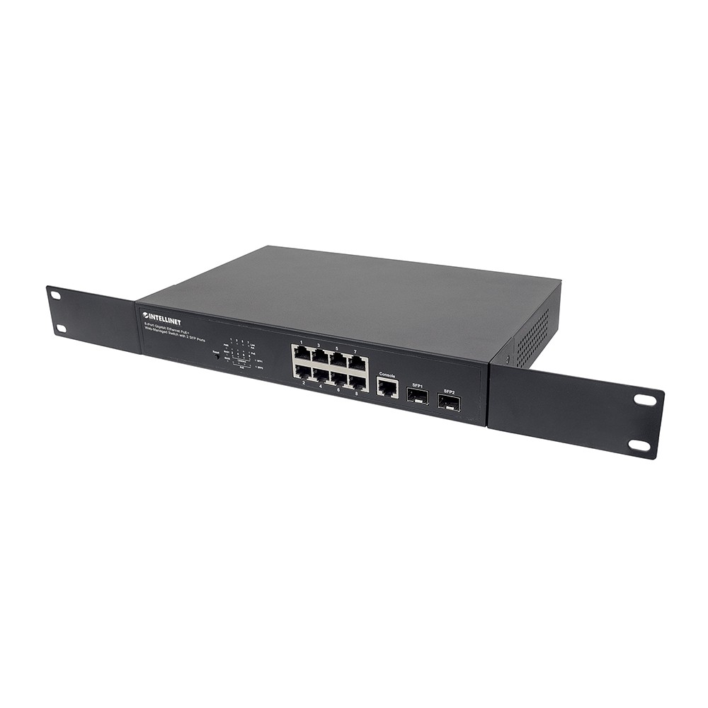 POE SWITCH ,INTELLINET,561167,WEBADMIN GB  8 PTOS 30W/PTO, 140W, 2 SFP PORTS [ 561167 ][ NIC-2637 ]