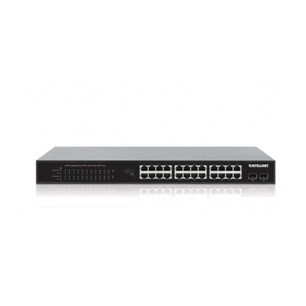 POE SWITCH ,INTELLINET,561891,GB 24 PTOS 19 30W/PTO, 370W + 2 SFP [ 561891 ][ NIC-4597 ]