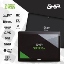 TABLET GHIA 10.1 VECTOR SLIM/A100 QUADCORE/ IPS/1GB RAM/16GB/2CAM/WIFI/BLUETOOTH/5000MAH/ANDROID 10/ [ GTVR10SB ][ NOTGHIA-299 ]