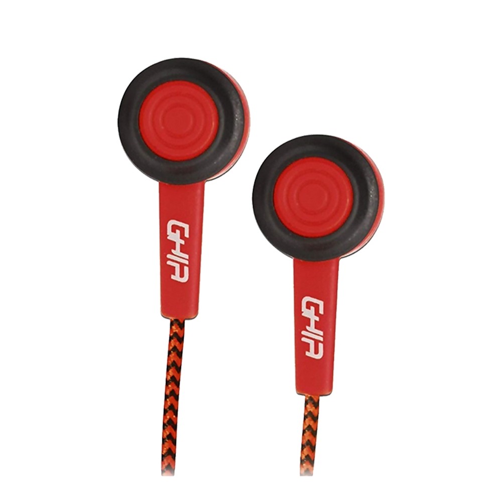 AUDIFONOS ALAMBRICOS GHIA COMET COLOR ROJO 3.5MM 1.2 METROS DE CABLE 3MW DE POTENCIA CON MANOS LIBRE [ GAC-046 ][ SPK-1415 ]