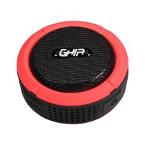 BOCINA BLUETOOTH STORM WATERPROOF GHIA ROJA 3W RMS RADIO FM MICRO SD CARD [ GAC-064 ][ SPK-1449 ]