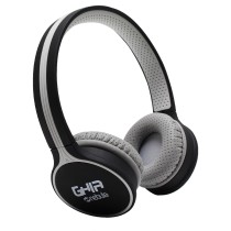 AUDIFONOS DIADEMA BLUETOOTH GHIA N1 HIFI SOUND NEGRO/GRIS 10M ALCANCE BT 4.2 BATERIA 300MAH [ GAC-103 ][ SPK-1541 ]