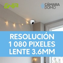 CAMARA GHIA TIPO DOMO 1080P 4 EN 1 AHD/TVI/CVI/CVBS/ 2MP/LENTE DE 3.6MM/ IR 25MTS USO INTERIOR [ GCV-007 ][ CV-1212 ]