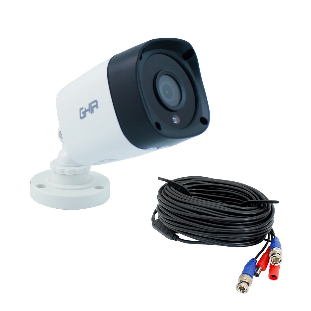 CAMARA GHIA TIPO BALA 1080P 4 EN 1 AHD/TVI/CVI/CVBS/ 2MP/LENTE DE 3.6MM/ IR 25MTS USO EXTERIOR CON C [ GCV-011 ][ CV-1260 ]