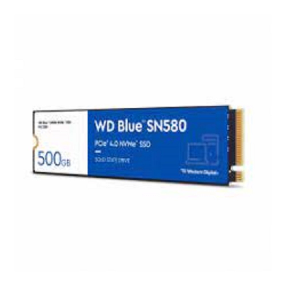 UNIDAD DE ESTADO SOLIDO SSD INTERNO WD BLUE SN580 500GB M.2 2280 NVME PCIE GEN4 LECT.4000MBS ESCRIT. [ WDS500G3B0E-00CHF0WDS500G3B0E ][ HD-3021 ]