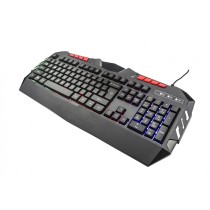 TECLADO ALAMBRICO OCELOT/ GAMER/ MEMBRANA / PLASTICO / NEGRO / ILUMINACION TIPO ARCOIRIS / PLUG PLAY [ OGEK02 ][ KB-762 ]