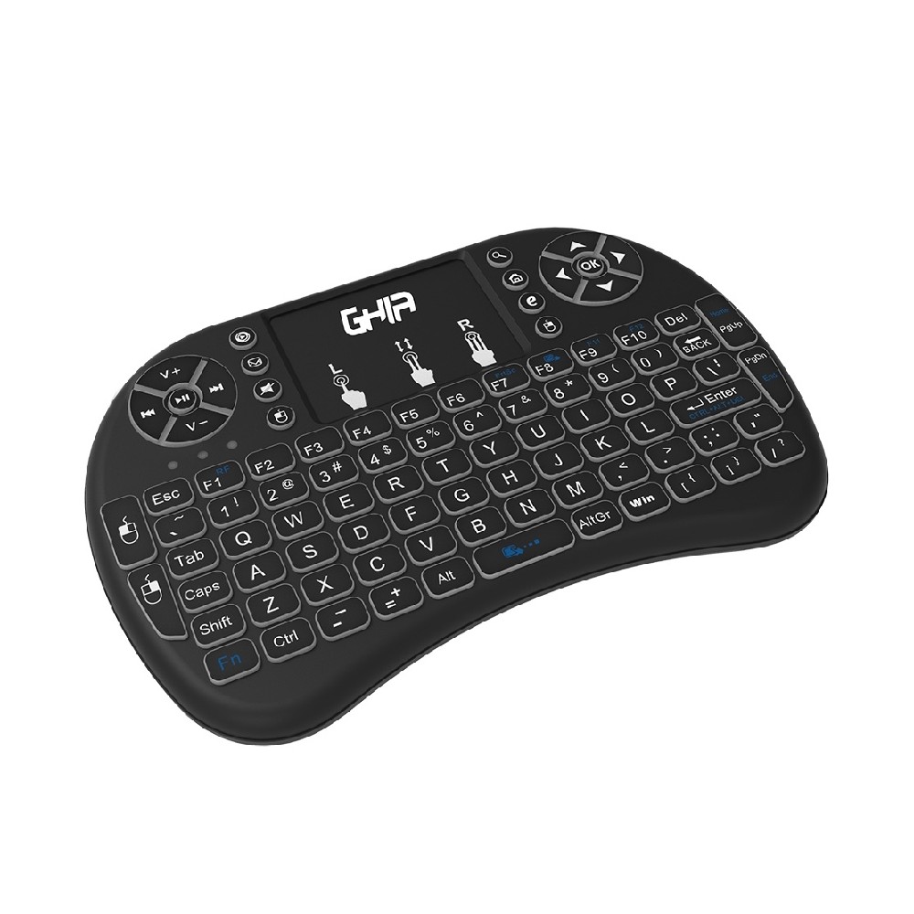 MINI TECLADO INALAMBRICO GHIA CON TOUCH PAD PARA SMART TV, TV SMART BOX Y PC [ GCR-002 ][ KB-776 ]