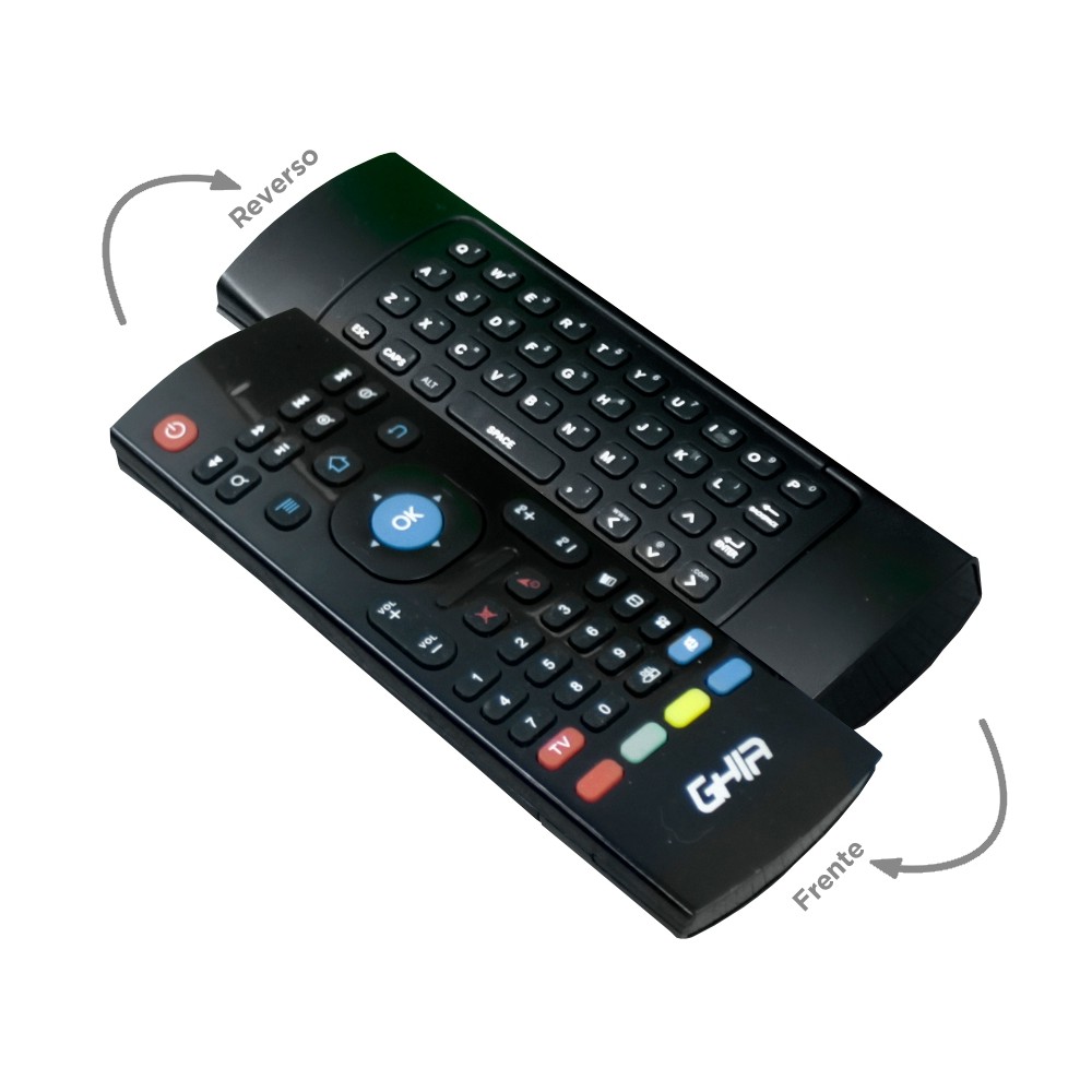 MINI TECLADO INALAMBRICO COMPACTO GHIA CON AIR MOUSE Y CONTROL REMOTO IR PARA SMART TV Y TV BOX [ GCR-003 ][ KB-777 ]