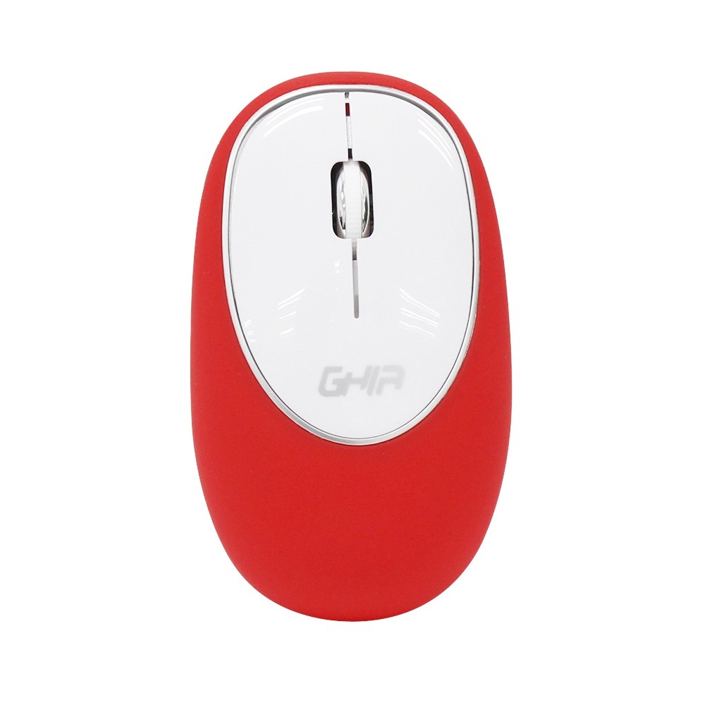 MOUSE ERGONOMICO DE MEMORY FOAM GHIA ROJO/BLANCO / INALAMBRICO/1000 DPI [ GT100RB ][ MS-1243 ]