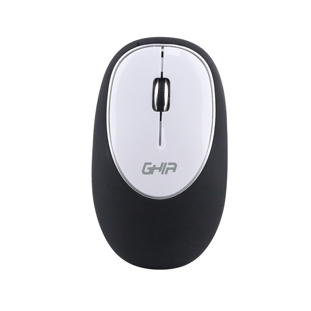 MOUSE ERGONOMICO DE MEMORY FOAM GHIA NEGRO/BLANCO / INALAMBRICO/1000 DPI [ GT100NB ][ MS-1245 ]