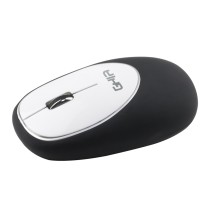 MOUSE ERGONOMICO DE MEMORY FOAM GHIA NEGRO/BLANCO / INALAMBRICO/1000 DPI [ GT100NB ][ MS-1245 ]