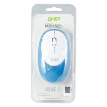 MOUSE ERGONOMICO DE MEMORY FOAM GHIA AZUL/BLANCO /INALAMBRICO/ 1000 DPI [ GT100AB ][ MS-1246 ]