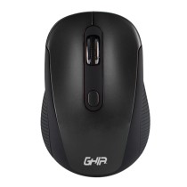 MOUSE INALAMBRICO BASICO GHIA GM200 4 BOTONES COLOR NEGRO [ GM200 ][ MS-1374 ]