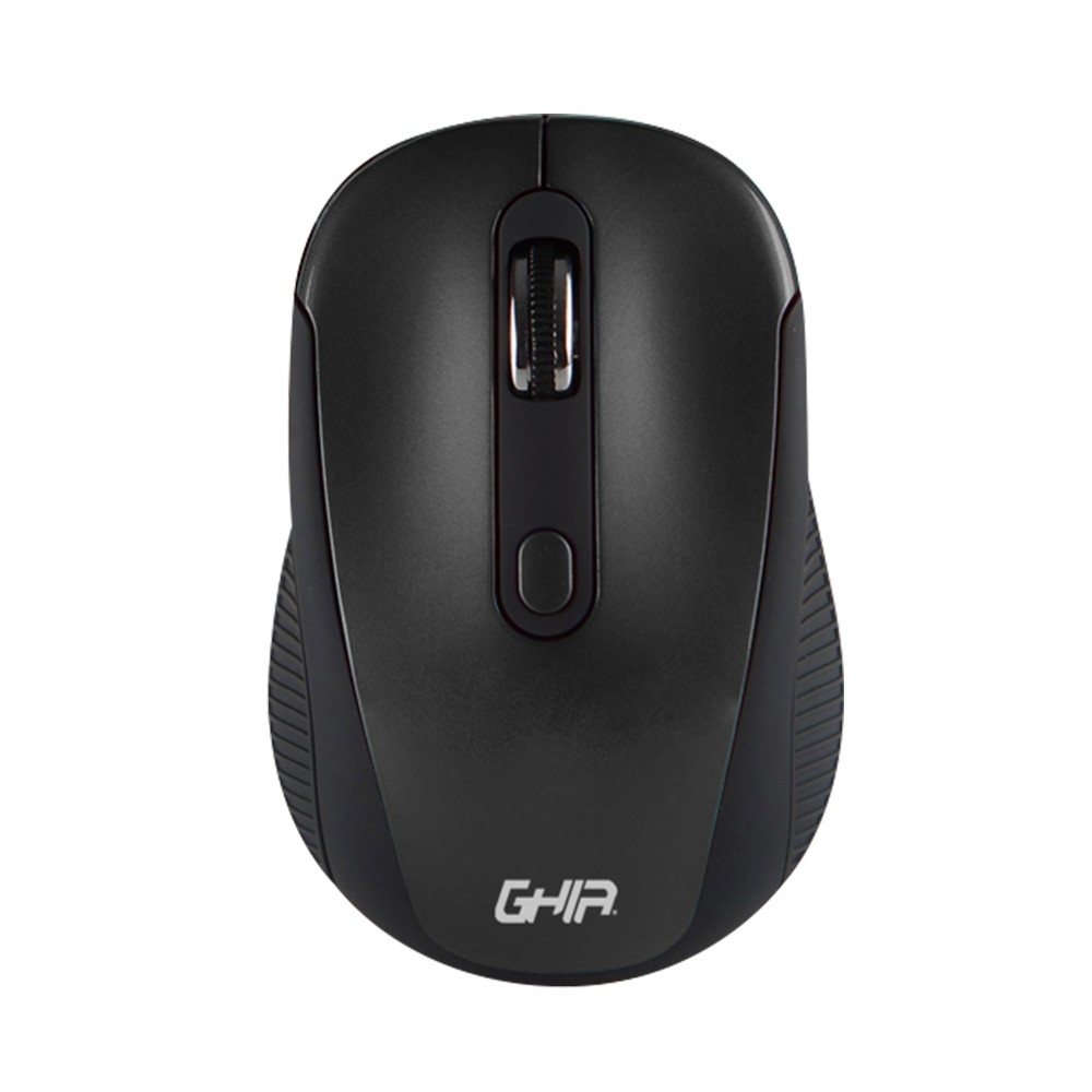 MOUSE INALAMBRICO BASICO GHIA GM200 4 BOTONES COLOR NEGRO [ GM200 ][ MS-1374 ]