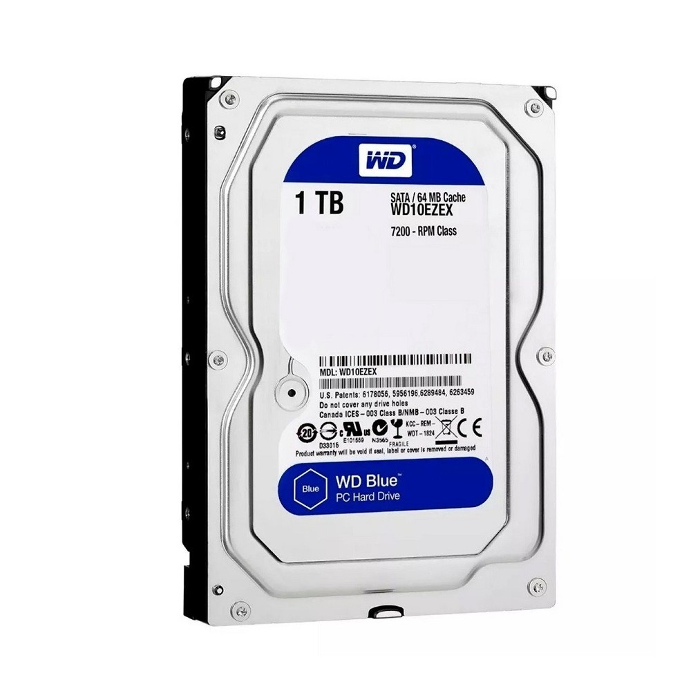 DISCO DURO INTERNO WD BLUE 1TB 3.5 ESCRITORIO SATA3 6GB S 64MB 7200RPM WINDOWS [ WD10EZEX ][ HD-528 ]