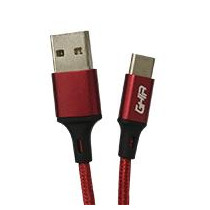 CABLE USB TIPO C GHIA NYLON COLOR ROJO DE 1M [ GAC-192R ][ CB-2052 ]