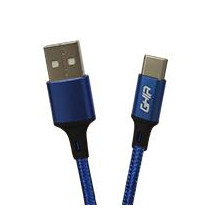 CABLE USB TIPO C GHIA NYLON COLOR AZUL DE 1M [ GAC-192A ][ CB-2053 ]