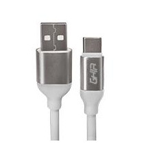 CABLE USB TIPO C GHIA 1M COLOR BLANCO [ GAC-195B ][ CB-2062 ]