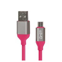 CABLE MICRO USB GHIA 1M COLOR ROSA [ GAC-194P ][ CB-2063 ]