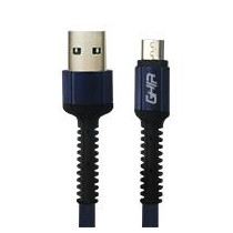 CABLE MICRO USB GHIA NYLON 1M COLOR AZUL [ GAC-197A ][ CB-2067 ]