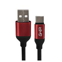 CABLE USB TIPO C GHIA 1M COLOR NEGRO/ROJO [ GAC-195N ][ CB-2071 ]