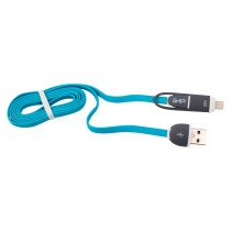 CABLE 2 EN 1 MICRO USB/TIPO LIGHTNING GHIA 1.0 MTS USB 2.1 CARGA Y TRANSFERENCIA DE DATOS CON PROTEC [ GAC-096 ][ CB-1263 ]