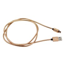 CABLE MICRO USB FORRO METALICO GHIA 1.0 MTS USB 2.1 CARGADOR Y TRANSFERENCIA DE DATOS GRIS [ GAC-088 ][ CB-1271 ]