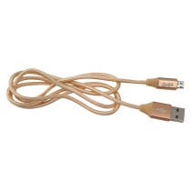 CABLE MICRO USB GHIA 1.0 MTS USB 2.1 CARGADOR Y TRANSFERENCIA DE DATOS DORADO [ GAC-079 ][ CB-1280 ]