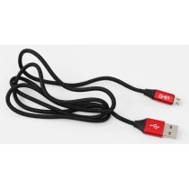 CABLE MICRO USB GHIA 1.0 MTS USB 2.1 CARGADOR Y TRANSFERENCIA DE DATOS NEGRO/ROJO [ GAC-078 ][ CB-1282 ]