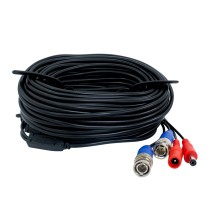 CABLE DE VIDEO Y ENERGIA DE 18 MTS GHIA // CABLE SIAMES //BNC MACHO/ 1 CONECTOR MACHO Y 1 CONECTOR H [ GVA-008 ][ CB-1741 ]