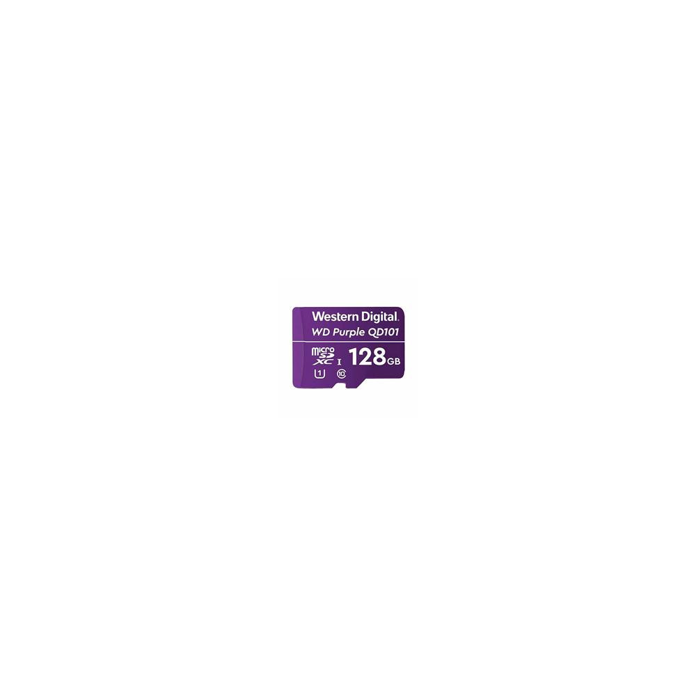 MEMORIA WD PURPLE SC QD101 MICRO SDXC 128GB VIDEOVIGILANCIA 24/7 CLASE 10 U1 LECT 50MB/S ESC 40MB/S  [ WDD128G1P0C-85AEL0WDD128G1P0C ][ RAM-3503 ]