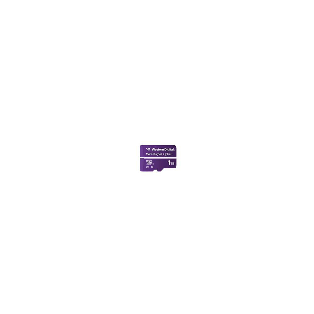 MEMORIA WD PURPLE SC QD101 MICRO SDXC 1TB VIDEOVIGILANCIA 24/7 CLASE 10 U1 LECT 50MB/S ESC 40MB/S WD [ WDD100T1P0C ][ RAM-4315 ]