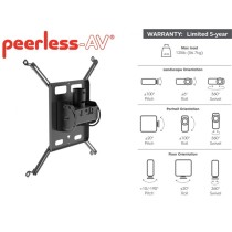 SOPORTE UNIVERSAL PARA VÍDEOPROYECTOR VERTICAL PEERLESS PJR125-POR DE ALTA RESISTENCIA CON CAPACIDA [ PJR125-POR ][ AC-10510 ]