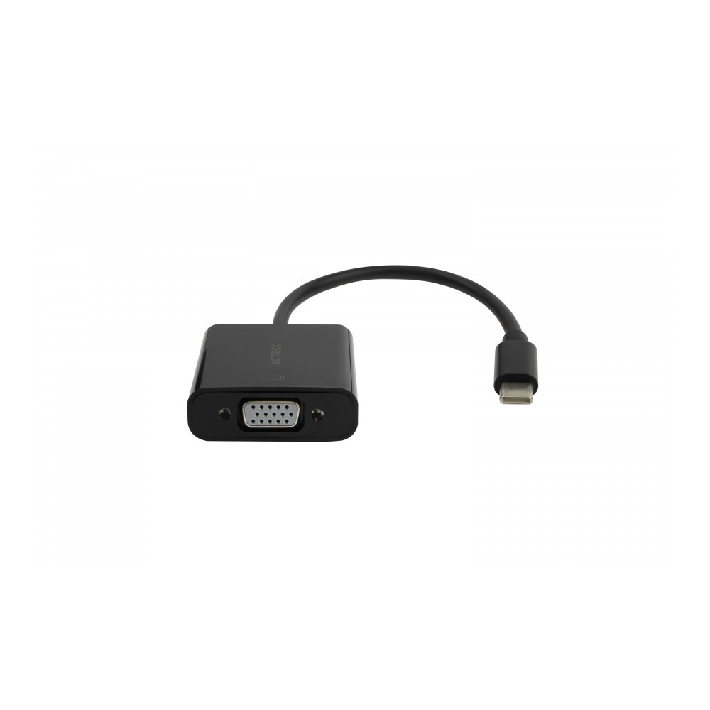 ADAPTADOR ACTECK SHIFT PLUS AV415 / USB C - VGA / 1920 X 1080 / 60HZ / NEGRO / AC-934725 [ AC-934725 ][ AC-10873 ]